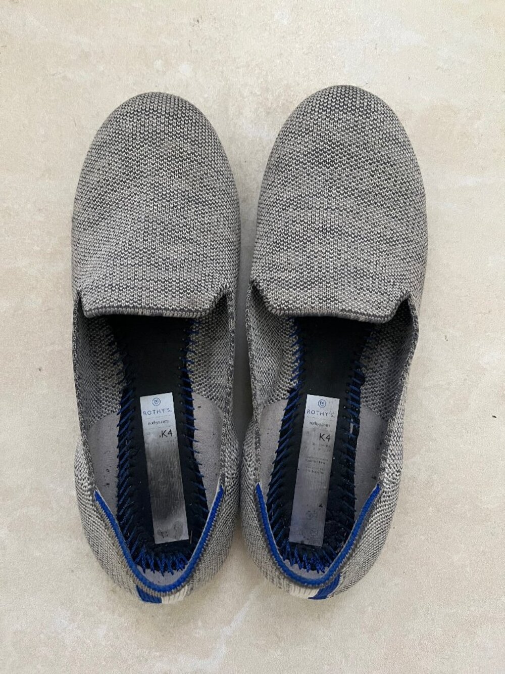 Rothy's Taupe Loafers, Kids Size 4